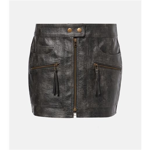 Marant Etoile minigonna claudine in similpelle