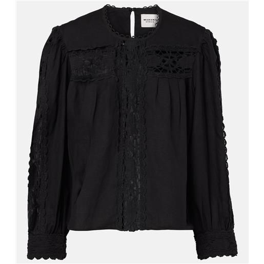 Marant Etoile blusa valmira in lino e cotone