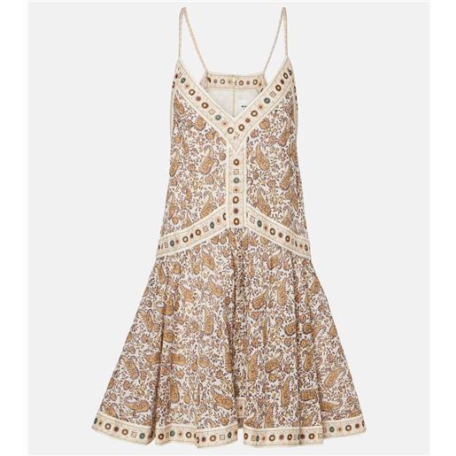 Marant Etoile abito corto danielle in cotone con stampa