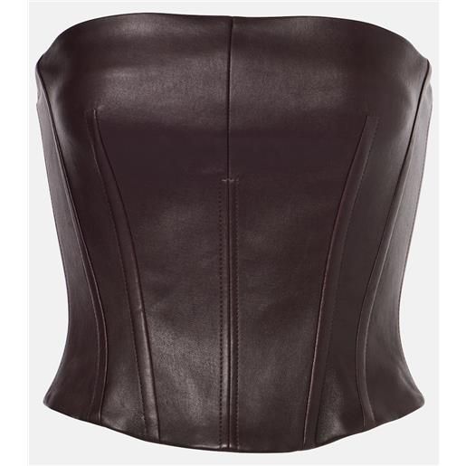 Stouls top rosalia in pelle