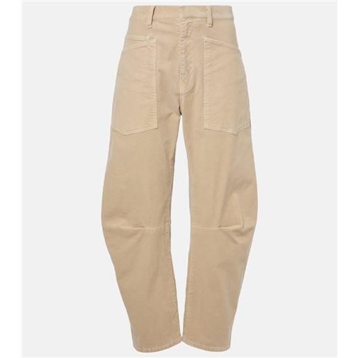 Nili Lotan pantaloni tapered shon in velluto a coste