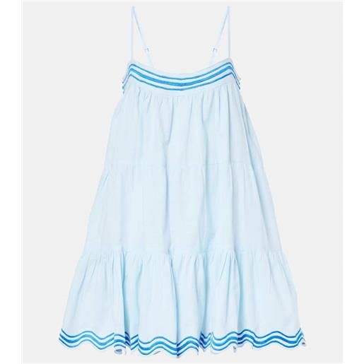 Juliet Dunn abito corto in cotone e lino