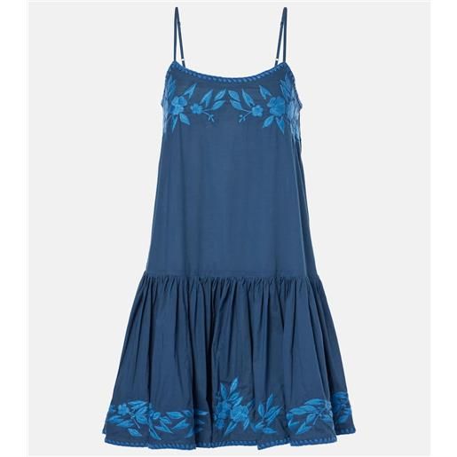 Juliet Dunn abito corto in chambray di cotone