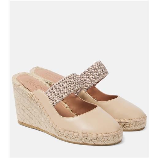 Malone Souliers espadrillas siena 70 in pelle con zeppa