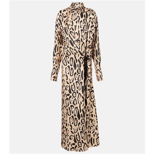 Sportmax abito lungo astoria in twill di seta