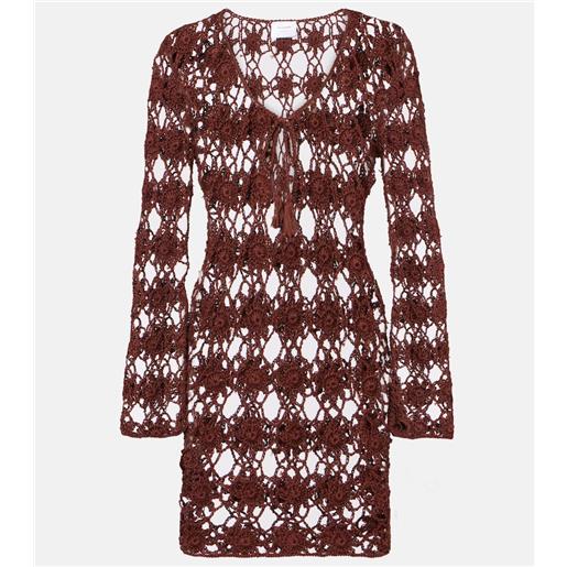 Anna Kosturova abito corto in crochet di cotone