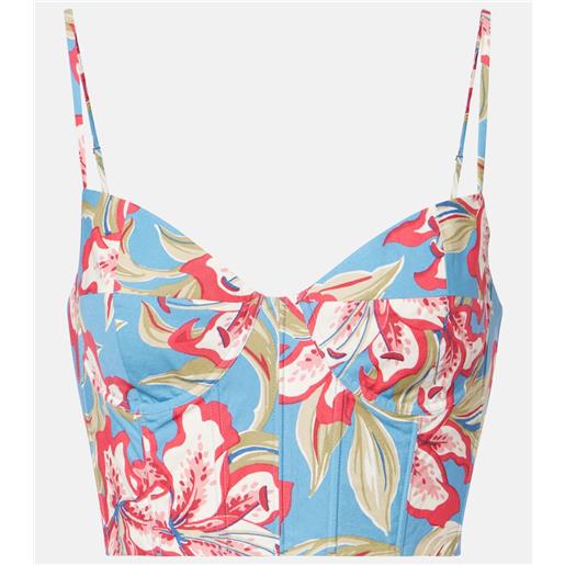 Polo Ralph Lauren bustier cropped in cotone con stampa
