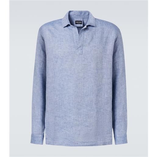 Giorgio Armani polo in canvas di lino