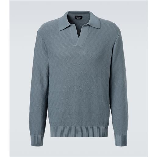 Giorgio Armani polo in jacquard di cotone