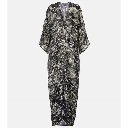 Rick Owens abito lungo tommykite in raso