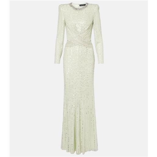 Jenny Packham abito lungo macelline con paillettes