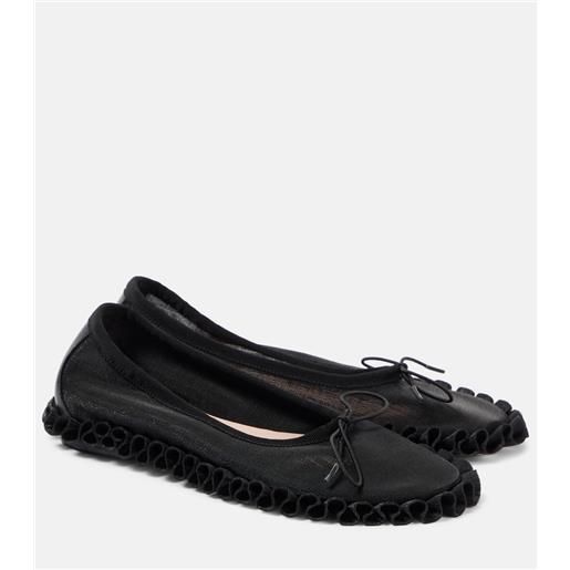 Simone Rocha ballerine in mesh con volant