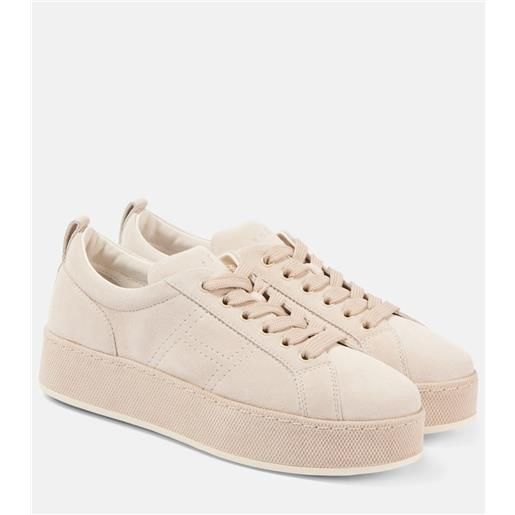 Hogan sneakers h681 in suede con platform