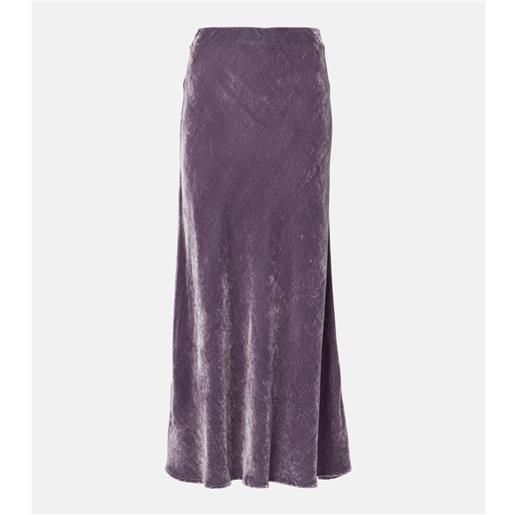 Velvet gonna lunga eza in velluto