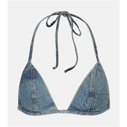 Rick Owens top bralette di jeans