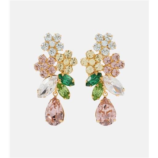 Jennifer Behr orecchini bouquet con cristalli