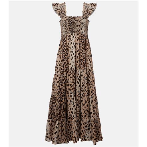 Rixo abito lungo in cotone con stampa