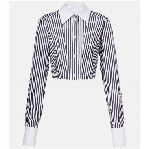Sportmax camicia cropped in popeline di cotone