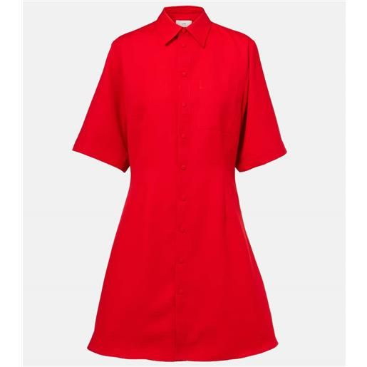 Ami Paris abito corto in canvas di lana vergine