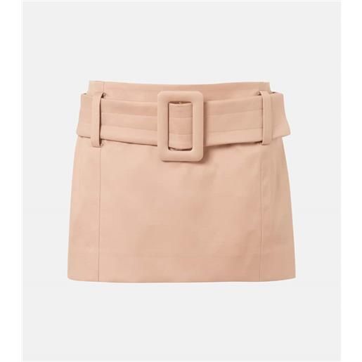 Patou minigonna in twill di cotone con cintura