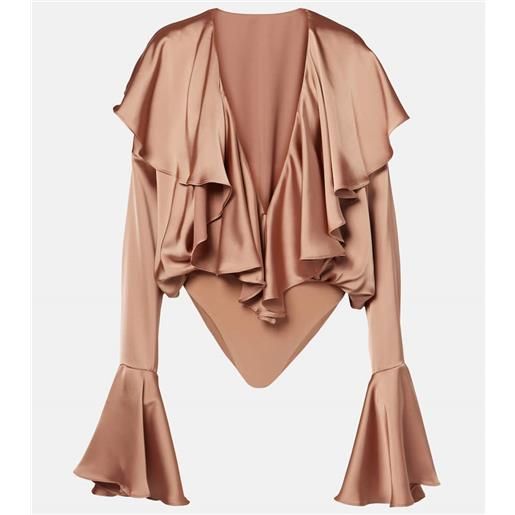 Norma Kamali body con volant