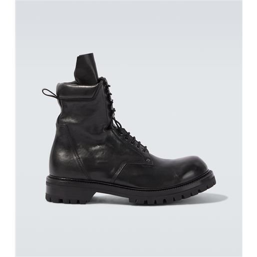 Rick Owens anfibi in pelle