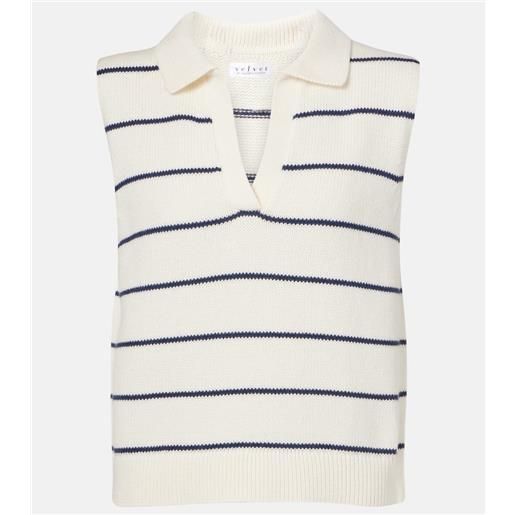 Velvet gilet nayla in cotone e cashmere