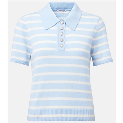 Veronica Beard polo shana in cashmere a righe
