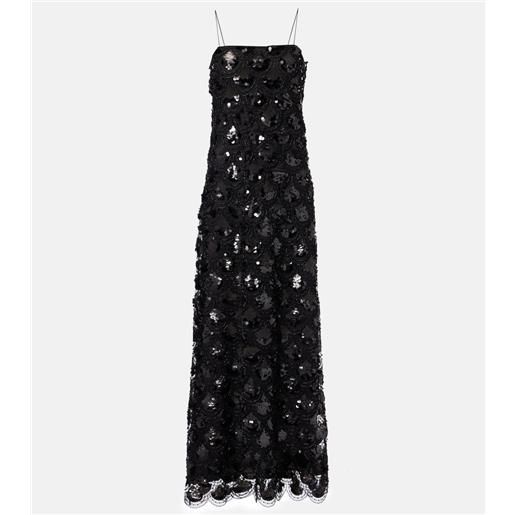 Rotate abito lungo con paillettes