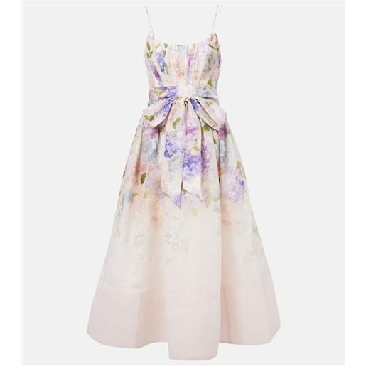 Zimmermann abito bustier dawning in seta e lino