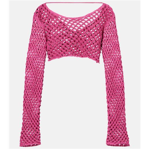 Bananhot top cropped magen in crochet