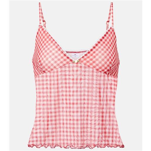 Bananhot tank top solay a quadretti