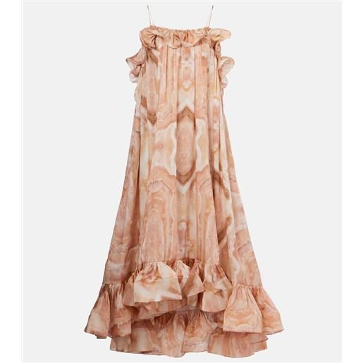 Zimmermann abito lungo illuminate in seta