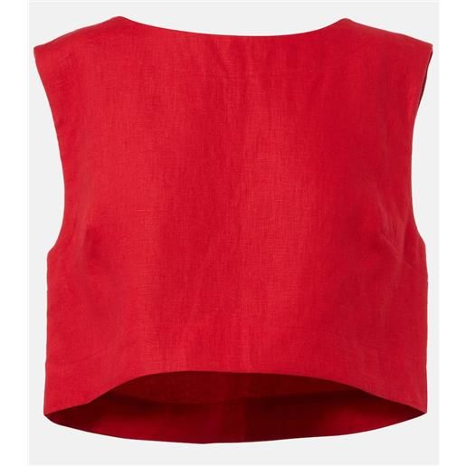 Posse top cropped martina in lino