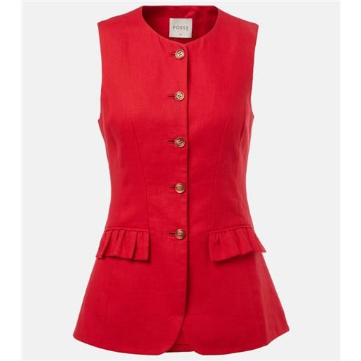 Posse gilet matilda in lino
