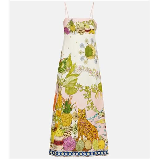 Alemais alã©mais abito lungo hazel in misto lino