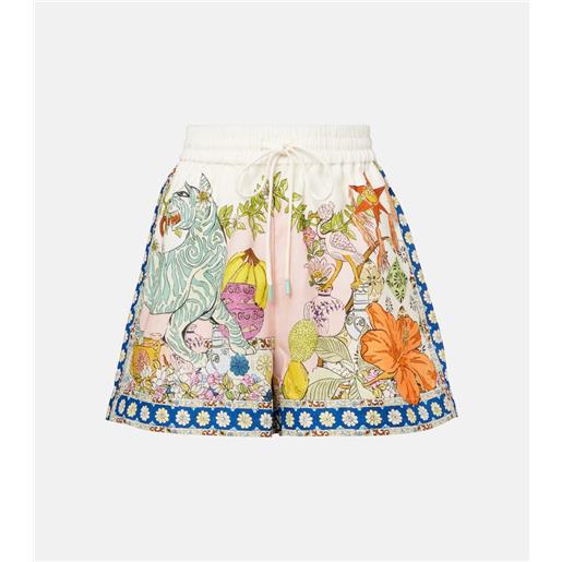 Alemais alã©mais shorts a vita alta hazel con stampa