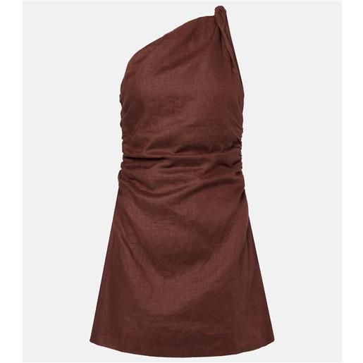 Faithfull abito corto monospalla marga in lino