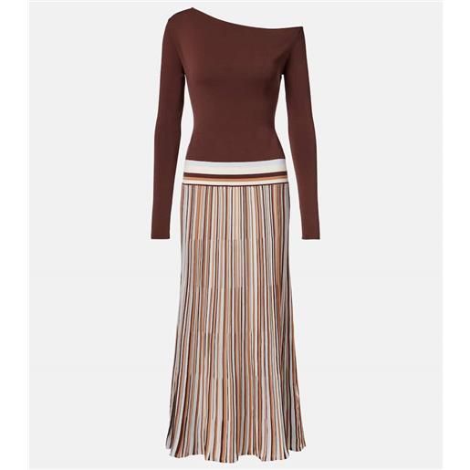 Faithfull abito lungo citara in misto cotone