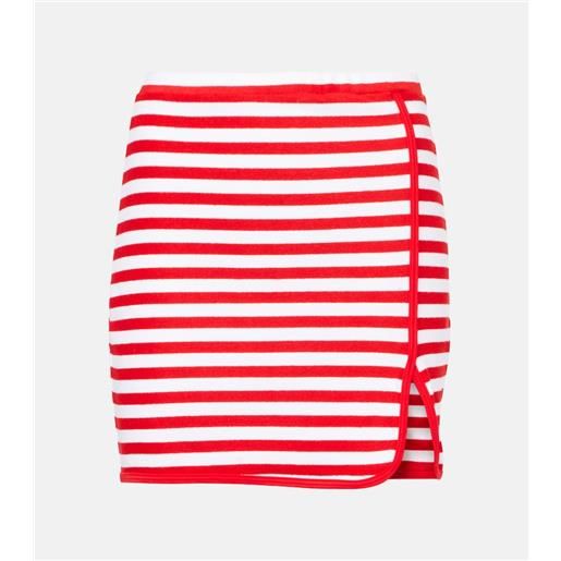 Jade Swim minigonna in spugna a righe