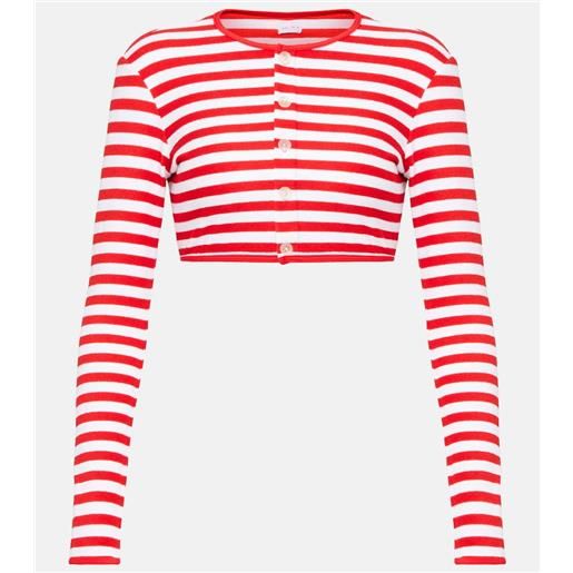 Jade Swim cardigan cropped in spugna a righe