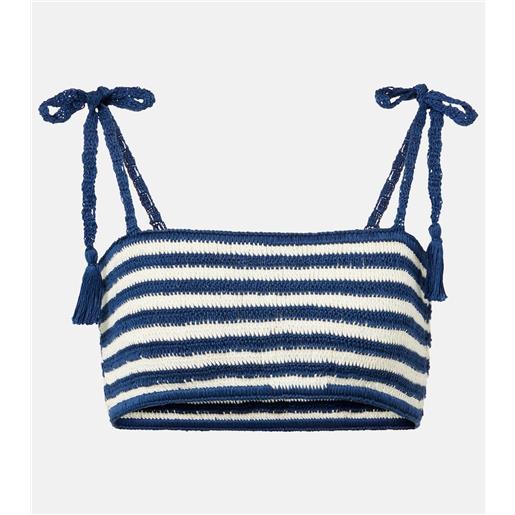 Anna Kosturova top cropped coastal in crochet