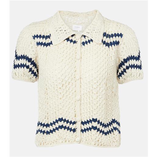 Anna Kosturova camicia nautical in crochet