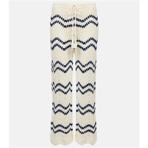 Anna Kosturova pantaloni nautical in crochet