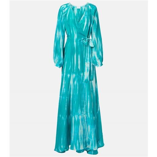 Anna Kosturova abito a portafoglio in seta tie-dye