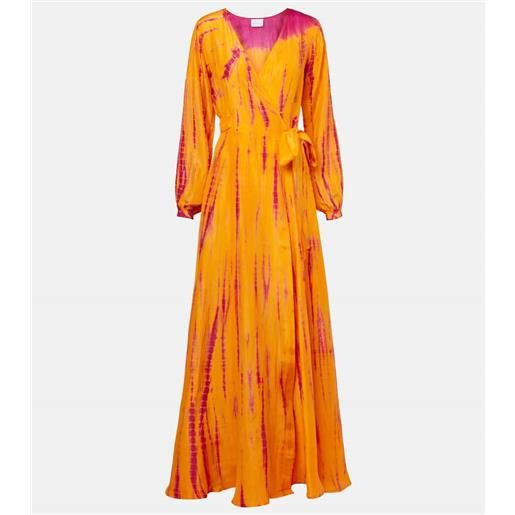 Anna Kosturova abito a portafoglio in seta tie-dye