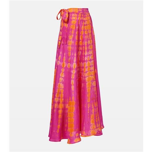 Anna Kosturova gonna a portafoglio in seta tie-dye