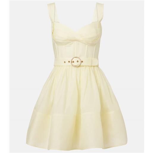 Zimmermann abito corto dawning in lino e seta