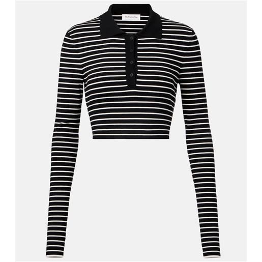 The Frankie Shop polo cropped giselle a righe
