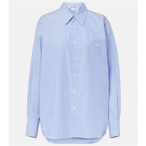Hunza G camicia in popeline di cotone a righe
